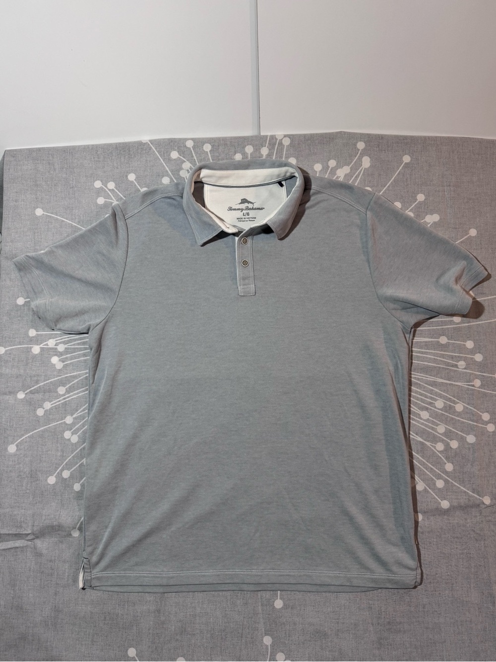 Tommy Bahama IslandZone Polo Shirt Men’s Large Gray Blue